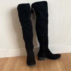 Over the knee suede boots